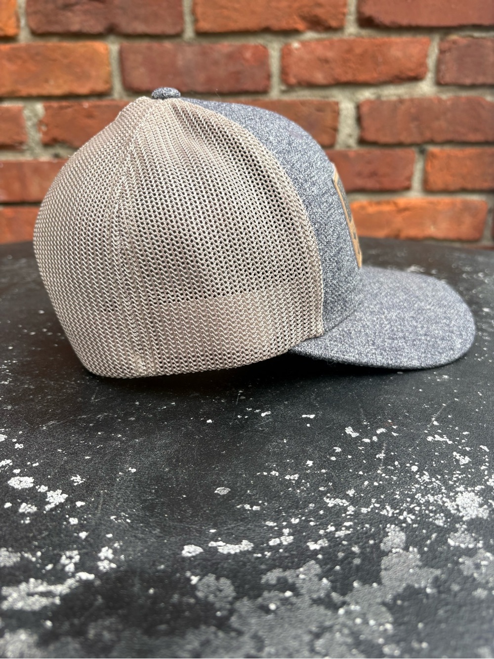 PHG Men's Gray FlexFit Flag with Fish Hat - Picture 4 of 5